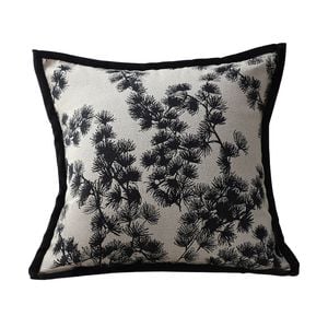 SOGA Black White Wide Border Throw Pillow 45cm