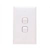 HPM 2 Gang Light Switch White