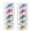 Soga 2x 5-tier Transparent Shoe Organiser Stackable Folding Storage Box Magnetic Door