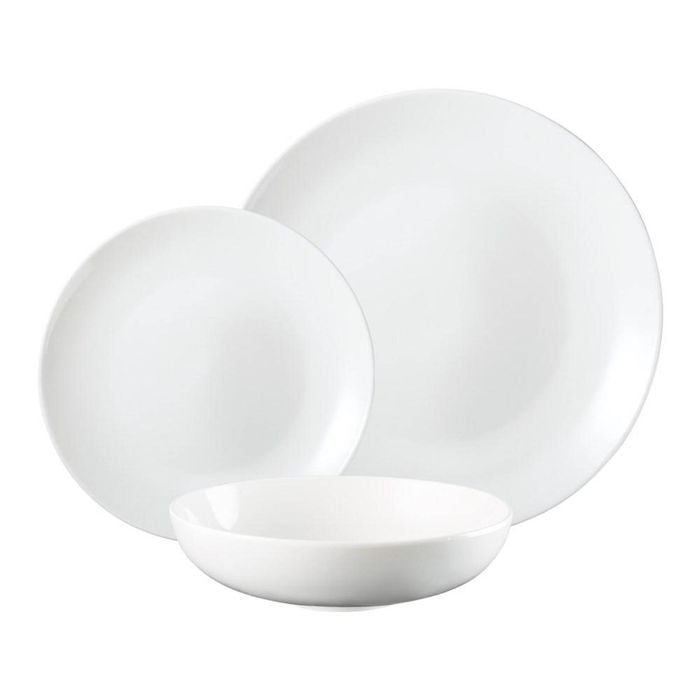 Superior Collection Coupe Dinner Set 12 Piece White Alex Liddy