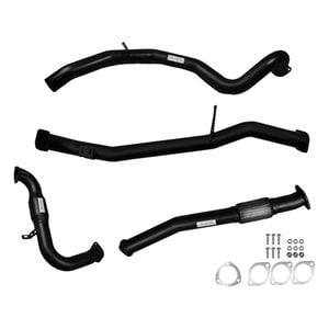 Ignite Exhausts Turbo Back For Nissan Gu Patrol 3l Wagon 3" Cat & Pipe Only Black Aluminised Steel