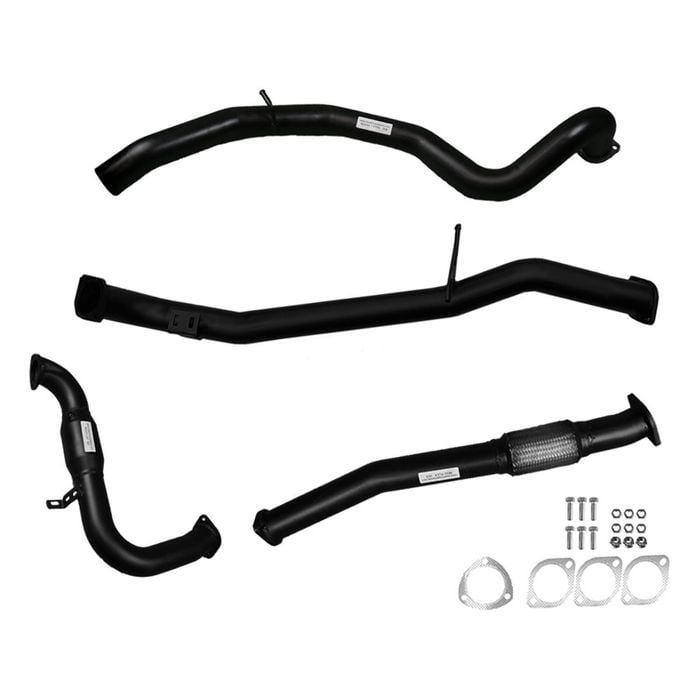 Ignite Exhausts Turbo Back For Nissan Gu Patrol 3l Wagon 3" Cat & Pipe Only Black Aluminised Steel