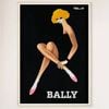 Galrie Bally Blonde Vintage Advertising Art Poster by Bernard Villemot for Home Décor, Wood Frame, A0 84 x 119cm (33 x 47inch)