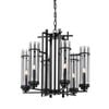 Telbix Black Burgess 6 Light Pendant