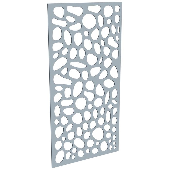 ProtectorAl 300-1200w x 1201-2400h Silver Matt/Gloss White Riverstone Unframed Composite Deco Panel
