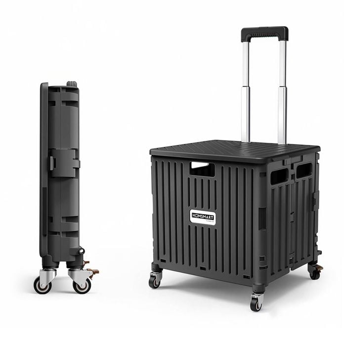 Viviendo Foldable Shopping Trolley, 65L Collapsible Utility Cart