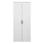 European Cabinetry White Slim Oval Black Stockholm Storage Cupboard