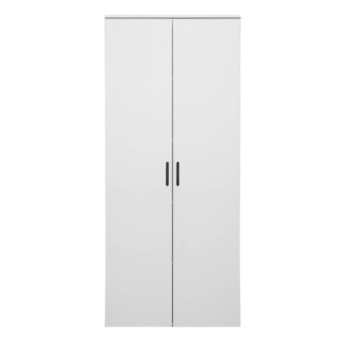 European Cabinetry White Slim Oval Black Stockholm Storage Cupboard