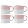 4PK Mikasa 350ml Ombre Coffee Mug Cup Clay Drinkware Pink/White