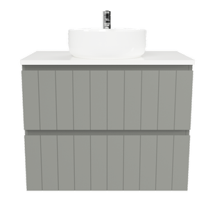 New England Joinery 750mm Splendor Centre Basin SilkSurface Top Wall Hung Vanity