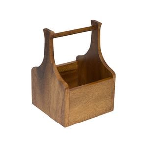 Artisan Acacia Wood Cutlery Caddy 14 X14cm