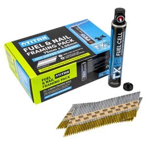 Titan Collated Framing Nails Gas Pack 75 x 3.06mm HDG Steel 1000 Box