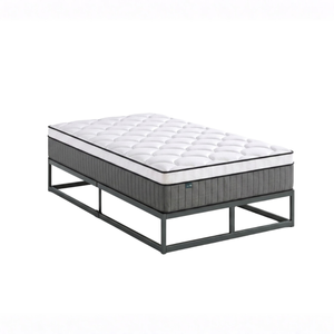 Zinus King Single Joseph Metal Bed Base & Pocket Spring Mattress Set, 45cm High, Support iCoil Eurotop