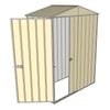 Build-a-Shed 1.5 x 0.8 x 2.3m Single Sliding Door Gable Shed with Single Hinged Side Door - Cream