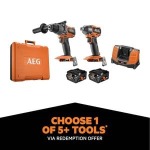 AEG 18V 5.0Ah 2 Piece FUSION Heavy Duty FORCE Kit