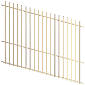 ProtectorAl 1201 - 2400 x 1800mm Primrose Raked Up to 15º Batten Pool Fence Panel