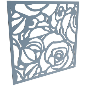 ProtectorAl 300-1200 x 300-1200mm Deep Ocean Roses Unframed Solid Aluminium Decorative Panel