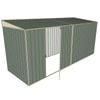 Build-a-Shed 1.5 x 4.5 x 2m Single Hinged Side Door Skillion Shed - Green