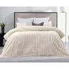 Cdsi Arna Fleece Comforter Queen W/ 2 Pillow Cases Coconut Milk 240x240cm