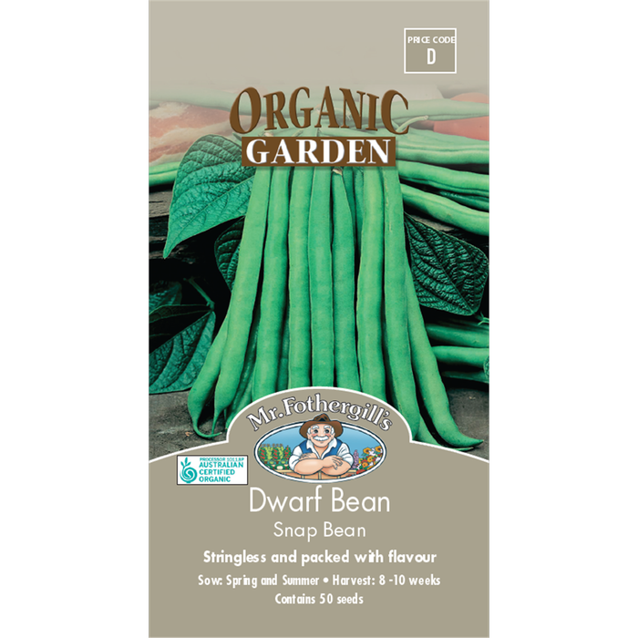 Mr Fothergill's Snap Bean Dwarf Bean Organic Seeds