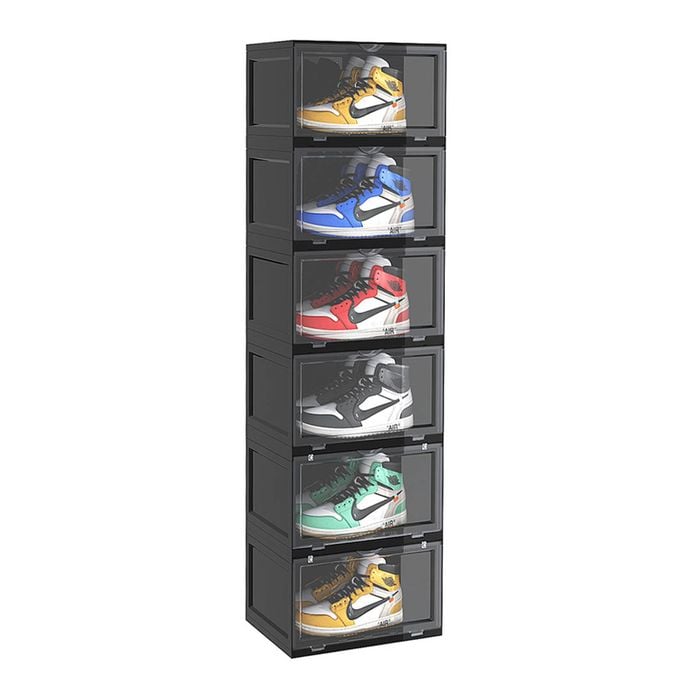 SOGA 6 Tier Black Shoe Box