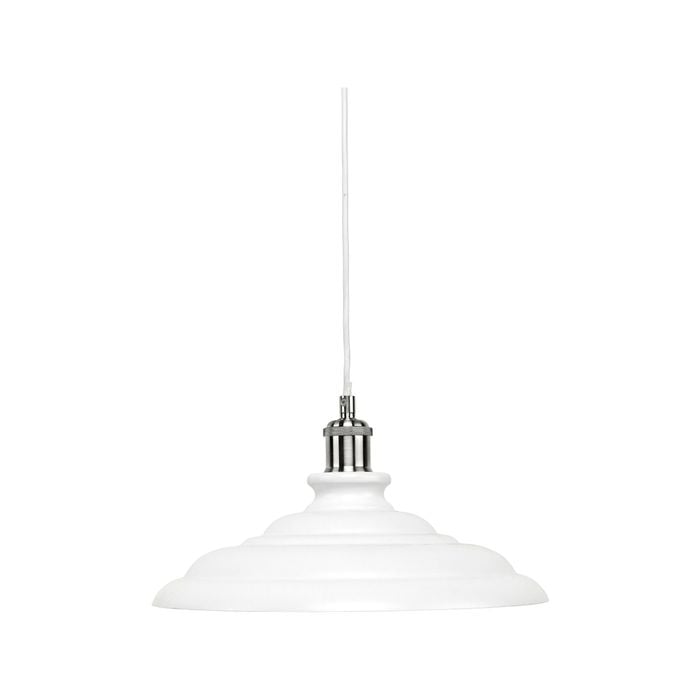 Brilliant Orson 35cm Matt White DIY Classic Industrial Style Pendant Light
