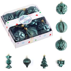 Catzon 28 Pcs Christmas Tree Ornaments Including Candy Snowflake Shaped for Holiday-Green