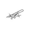 Ignite Laser Cessna 180 Skywagon - Four-Seat Utility Aircraft Silhouette Metal Wall Art Coated Black 15.7 inch - 40 cm