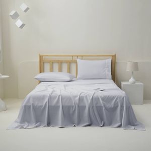 Dreamaker 1500TC Cotton Rich Sateen Sheet Set Dove Grey Queen