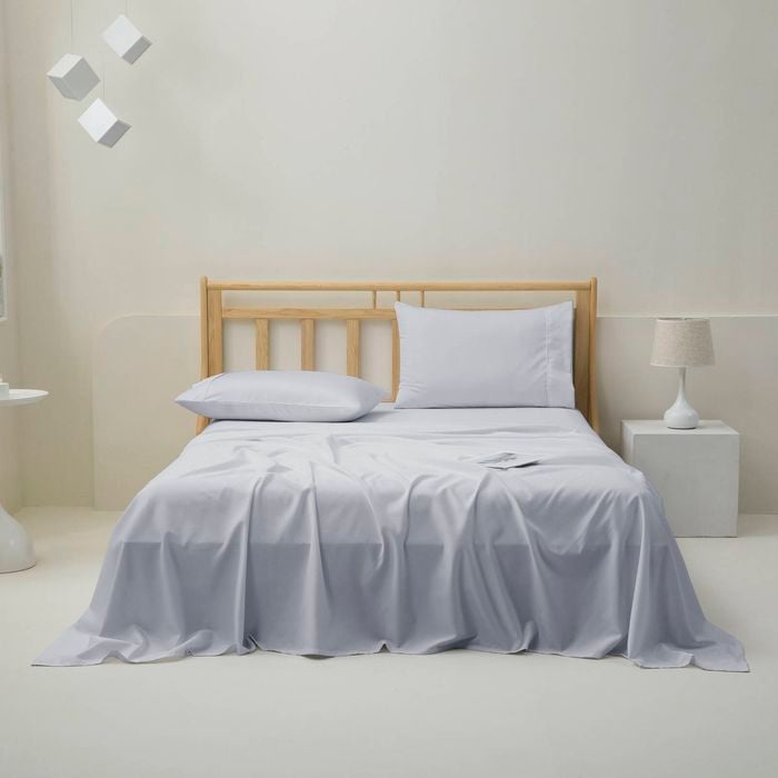 Dreamaker 1500tc Cotton Rich Sateen Sheet Set Dove Grey Queen