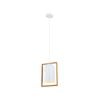 CLA Lighting SWING Oblong Wood Frame Pendant Light - White