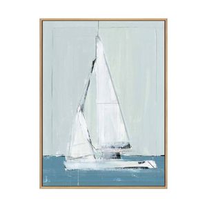 Artey | Set Blue Sail II - Framed Canvas - Natural Frame - 60 x 80cm