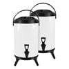 SOGA 2X Stainless Steel Insulated Beverage Dispenser with Tap 16L White