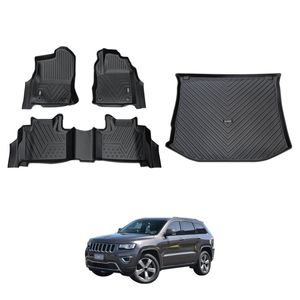 AUSGO Floor Mats & Boot Liner Set for Jeep Grand Cherokee WK Series 2010-2021 Car Floor Liners Cargo Mat