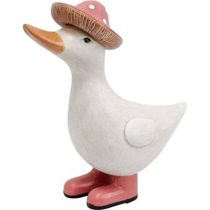 LVD Resin Louie Duck with Boots Garden Home Decoration 7x16cm Russet