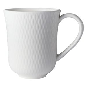 Maxwell & Williams Porcelain Mug Diamond Pattern 390ml Dishwasher Safe White
