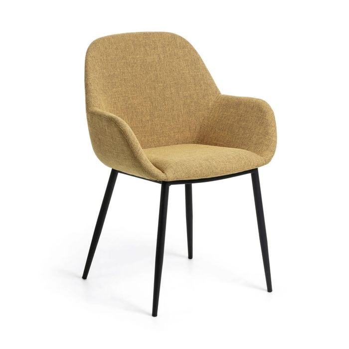Konna chair mustard & black chair
