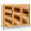Costway Bamboo Storage Cabinet Kitchen Sideboard Buffet Cupboard Shelf