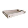 SS Collective Small Cream Studded Decor Tray W/ Gold Studs & Handles 42x25cm