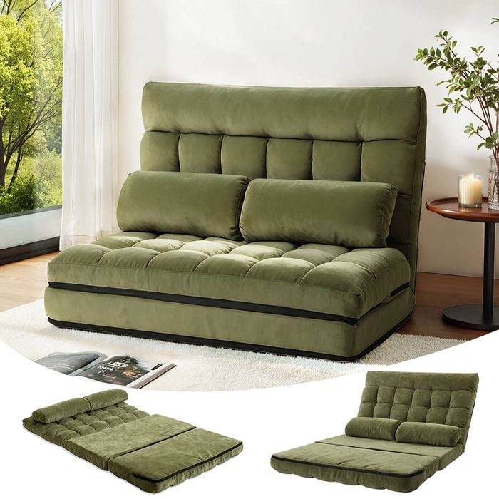 HOMFURN Adjustable Sofa Bed in Green