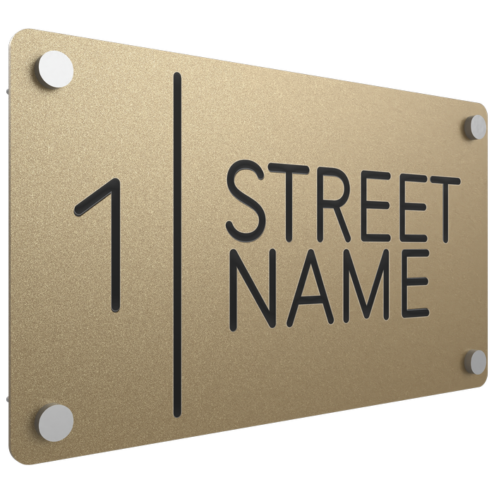 ProtectorAl 380 x 220mm Gold Matt ACM Engraved Custom House Sign ...