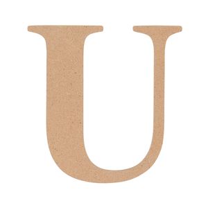 All Set 9cm MDF Alphabet Letter U