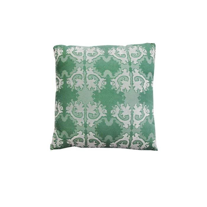 Royal Damask Green Square Filled Cushion 40 x 40 cm