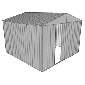 Build-a-Shed 3.0 x 3.0 x 2.3m Gable No Side Doors Shed - Zinc