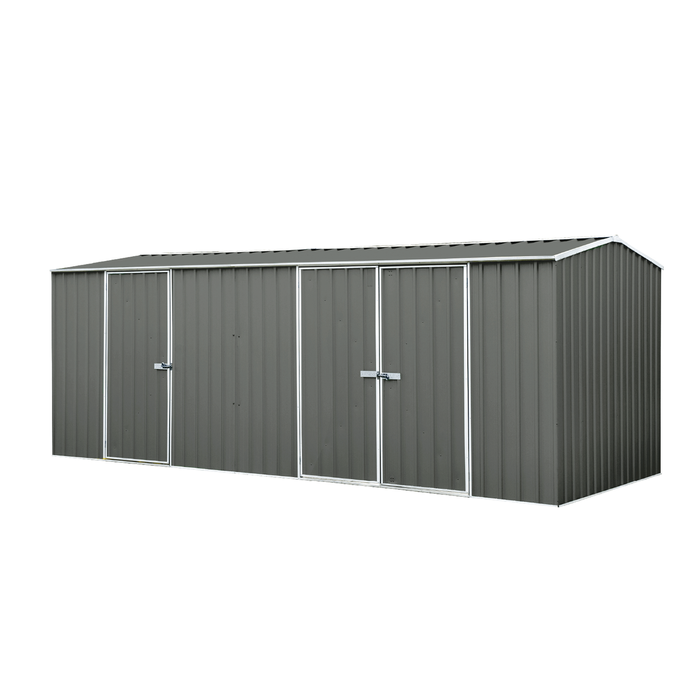 Absco Sheds 5.22 x 2.26 x 2.06m Woodland Grey Economy Three Door Garden Shed