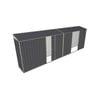 Build-a-Shed 0.8 x 6 x 2m Skillion Shed with Double and Single Sliding Side Doors - Grey