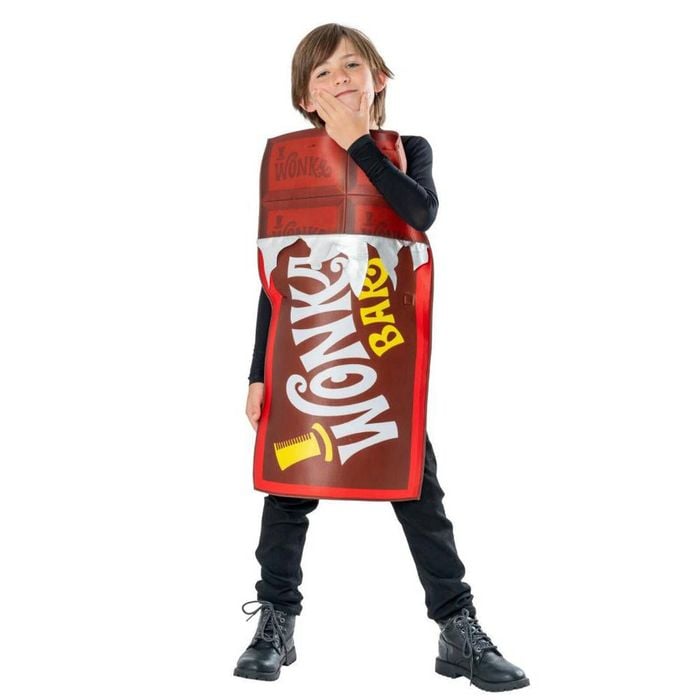 Willy Wonka Chocolate Bar Halloween Costume Tabard for Kids 5–8 Years, 5-8 YRS