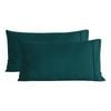 Dreamaker Superfine Washed Microfibre King Pillowcase Twin Pack - Teal
