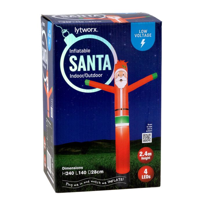 Lytworx 2.4m Low Voltage Santa Noodle Inflatable