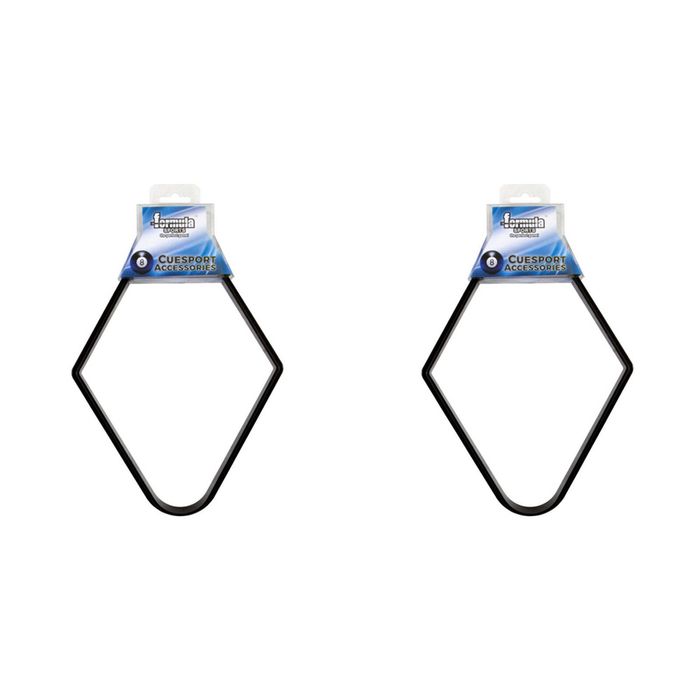 2PK Formula Sports PVC Triangle 15-Ball Billiard Rack 2 1/4" Size - Black